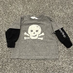 Amy Coe Skull Shirt Halloween Spooky Pirate size 18 months